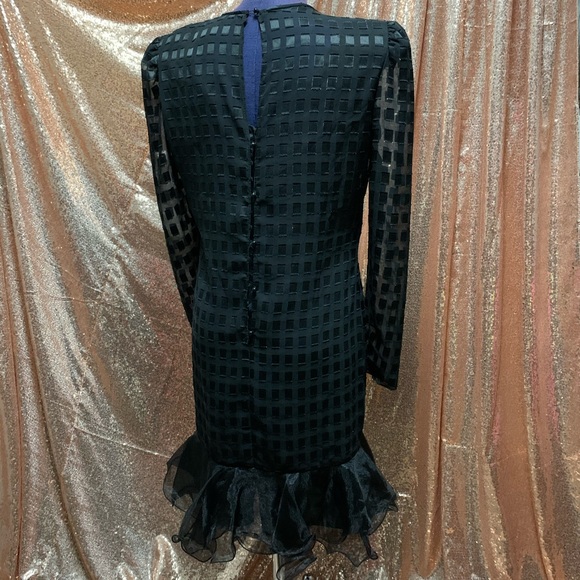 Vintage Michael Marcella LBD size 10 Ruffles party - Picture 3 of 5